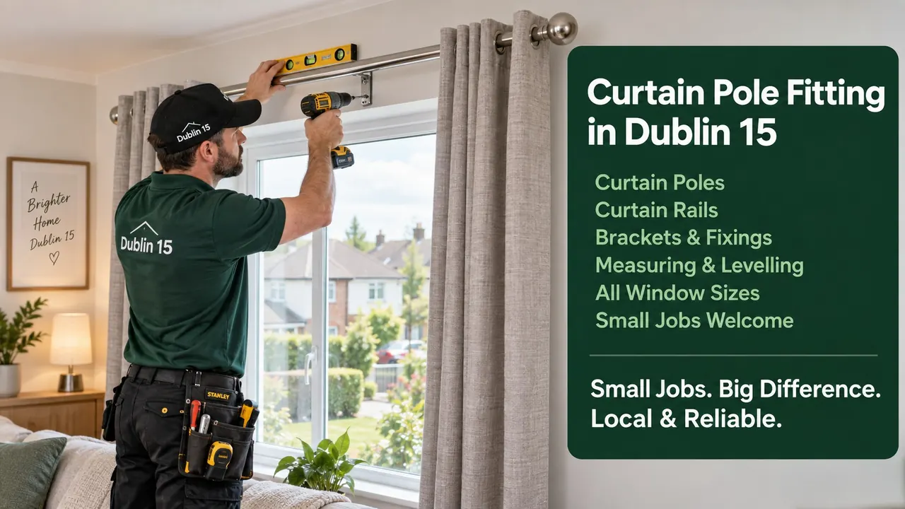 Illustrative image for curtain pole fitting enquiries in Dublin 15